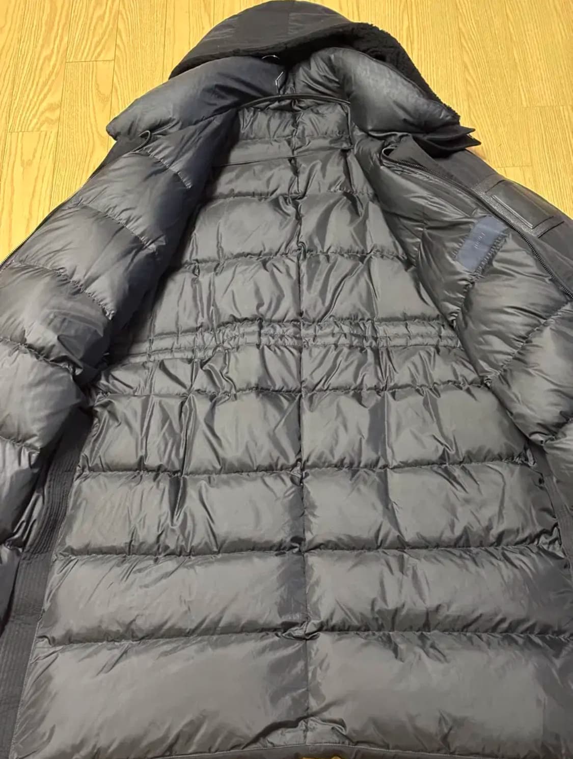 준지 양털 롱패딩 블랙 46 상품이미지5