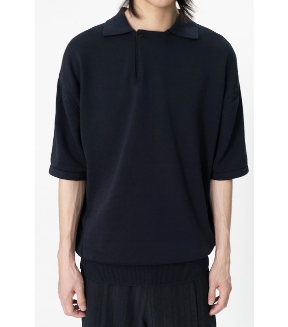 폴리테루 반팔 니트 럭비티 [Rugby 1/2 Knit Dark Navy 상품이미지4