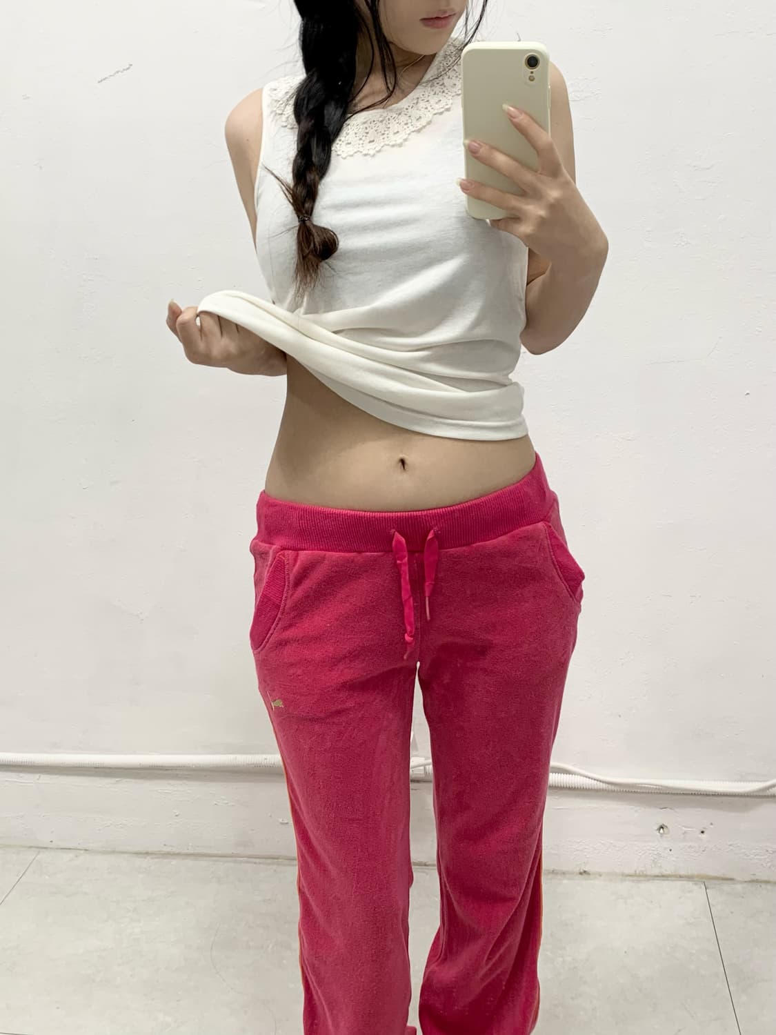 [PUMA] 퓨마 갸루 핫핑크 벨벳 팬츠 상품이미지2