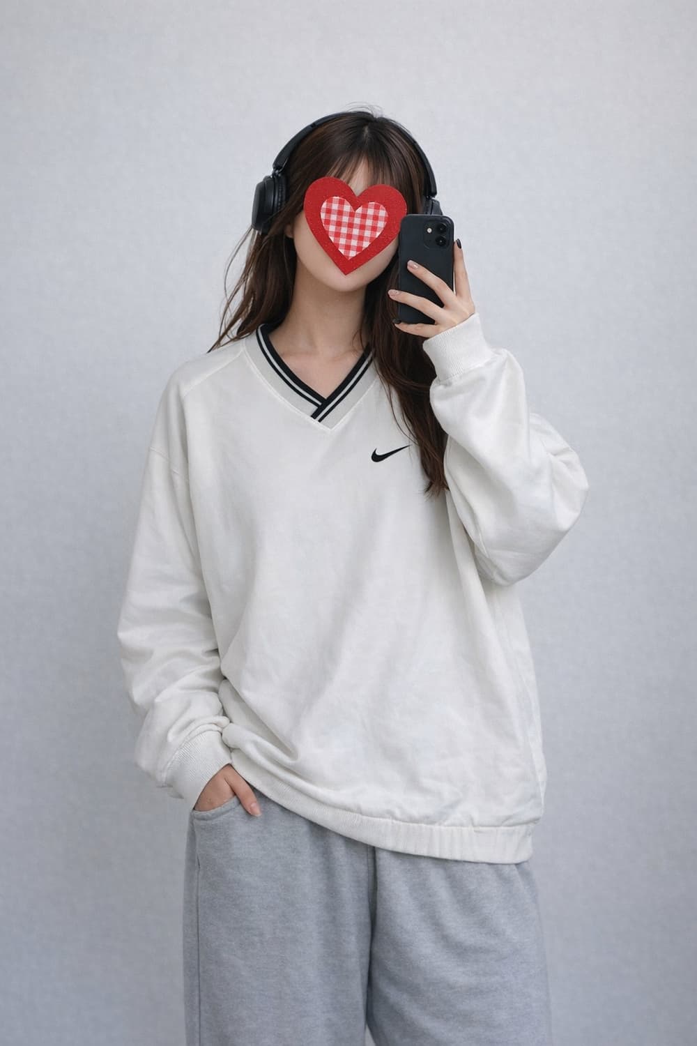 00s 나이키 올드스쿨 빈티지 화이트 웜업 바람막이 상품이미지1