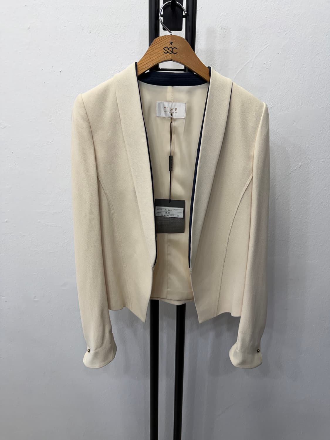 새제품) TIME 타임 한섬 정품 아이보리 여성 자켓 82 상품이미지1