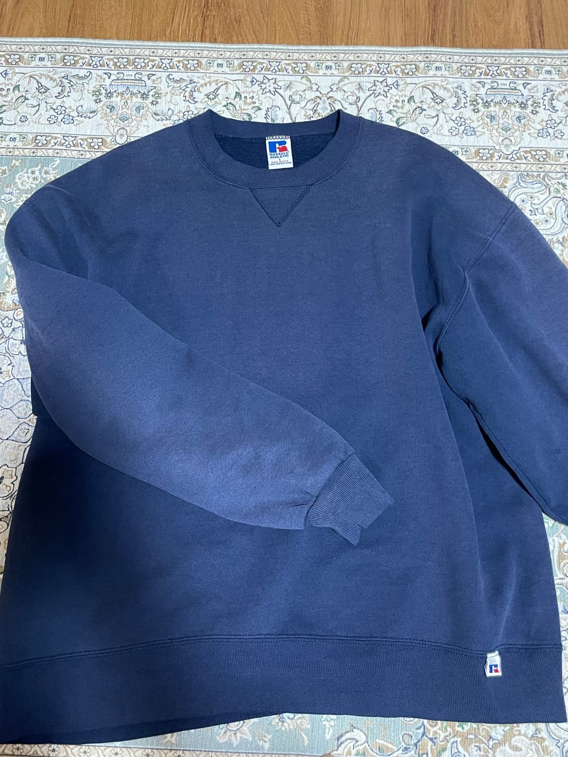 90’s 러셀 네이비 맨투맨 L 미국생산 상품이미지1