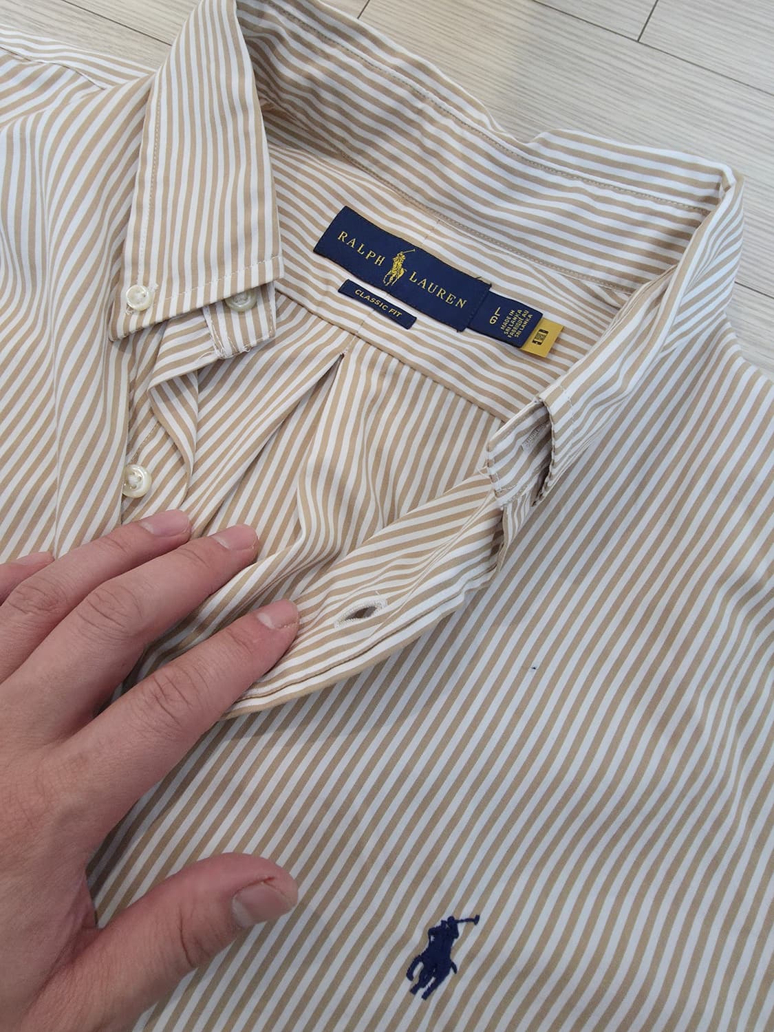 폴로 스트라이프 셔츠 클래식 L(105) 상품이미지3