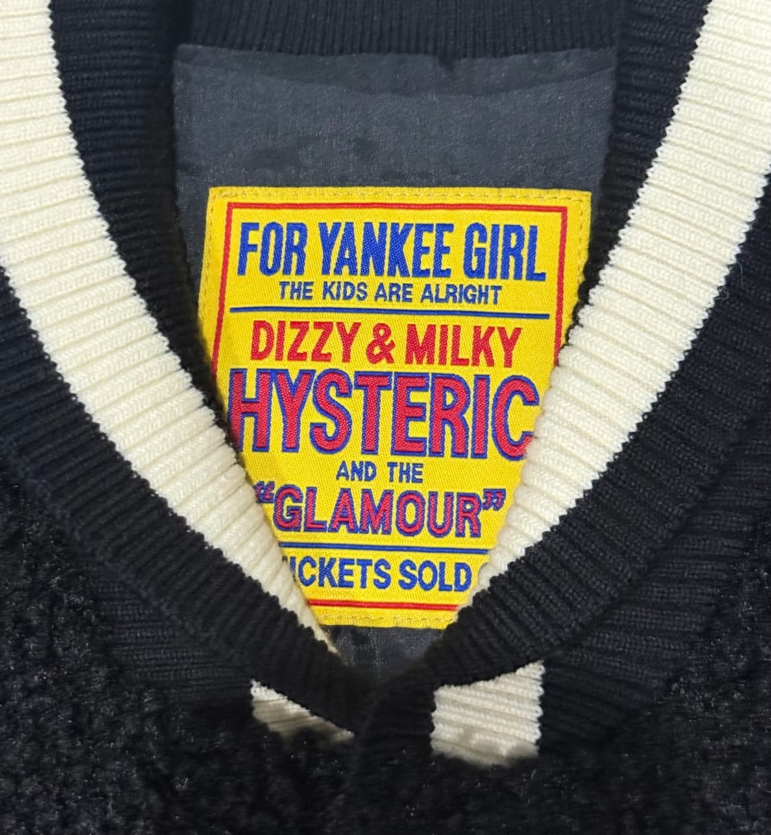 히스테릭 글래머 히스걸 패치 플리스 바시티 스타디움 자켓 상품이미지5