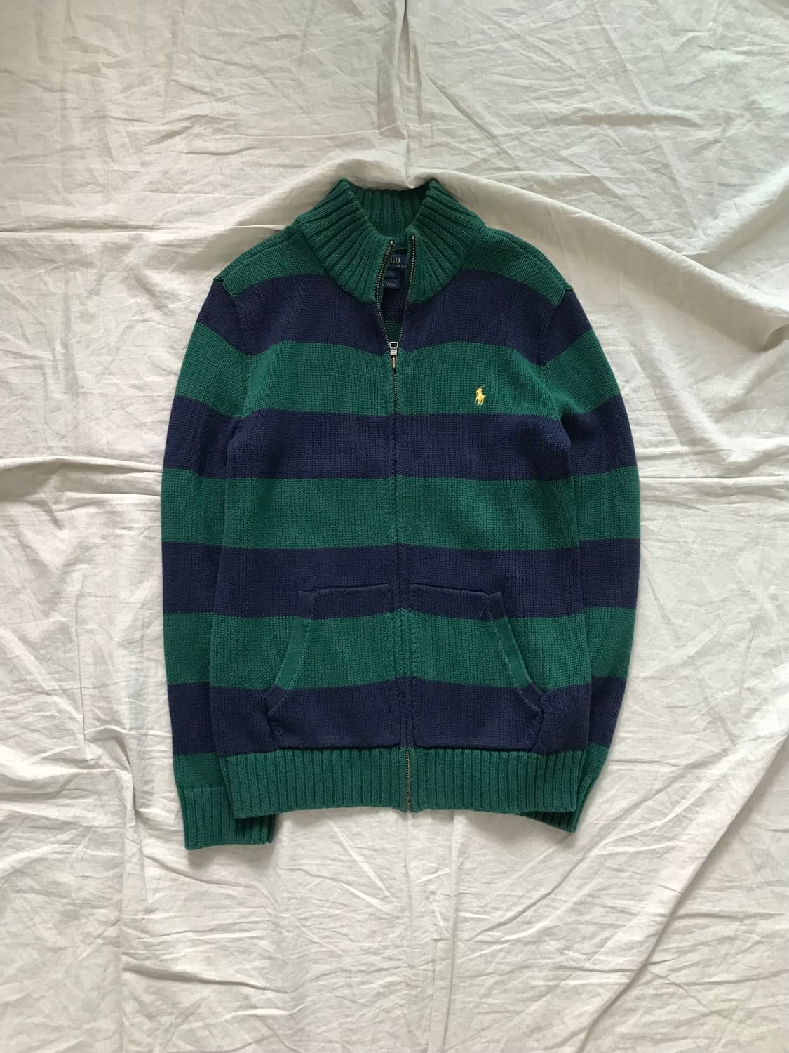 폴로 랄프로렌 포니로고 스트라이프 니트 집업 상품이미지5