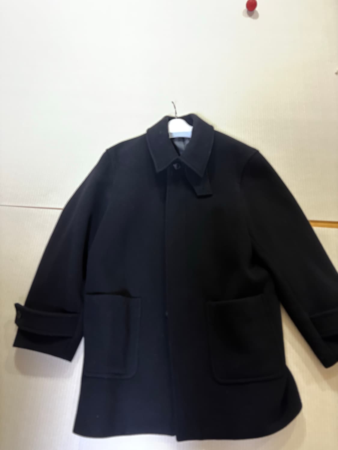 쿠어 COOR 벨란디 캐시미어 블렌드 하프코트 블랙 | 24년 12월 구 상품이미지4