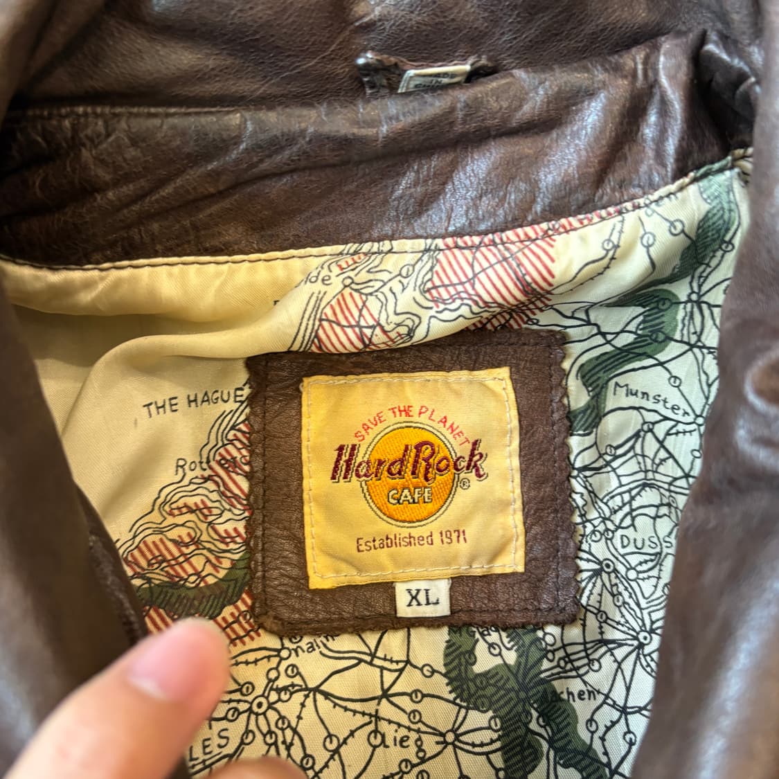 90s hardRockcafe 90년대 하드락 카페 런던 레더 자켓 상품이미지7