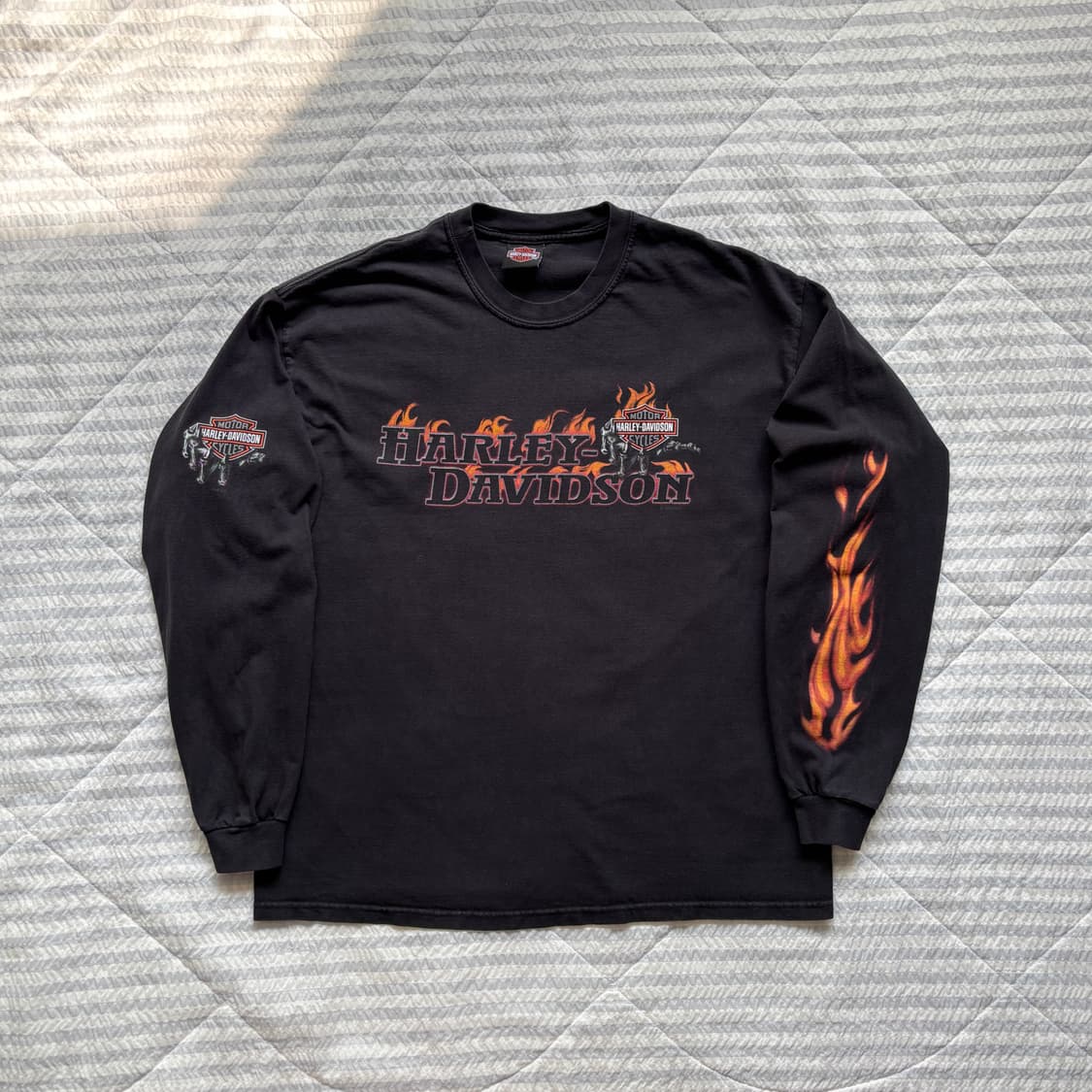 빈티지 할리데이비슨 플레임 롱슬리브 티셔츠 상품이미지1