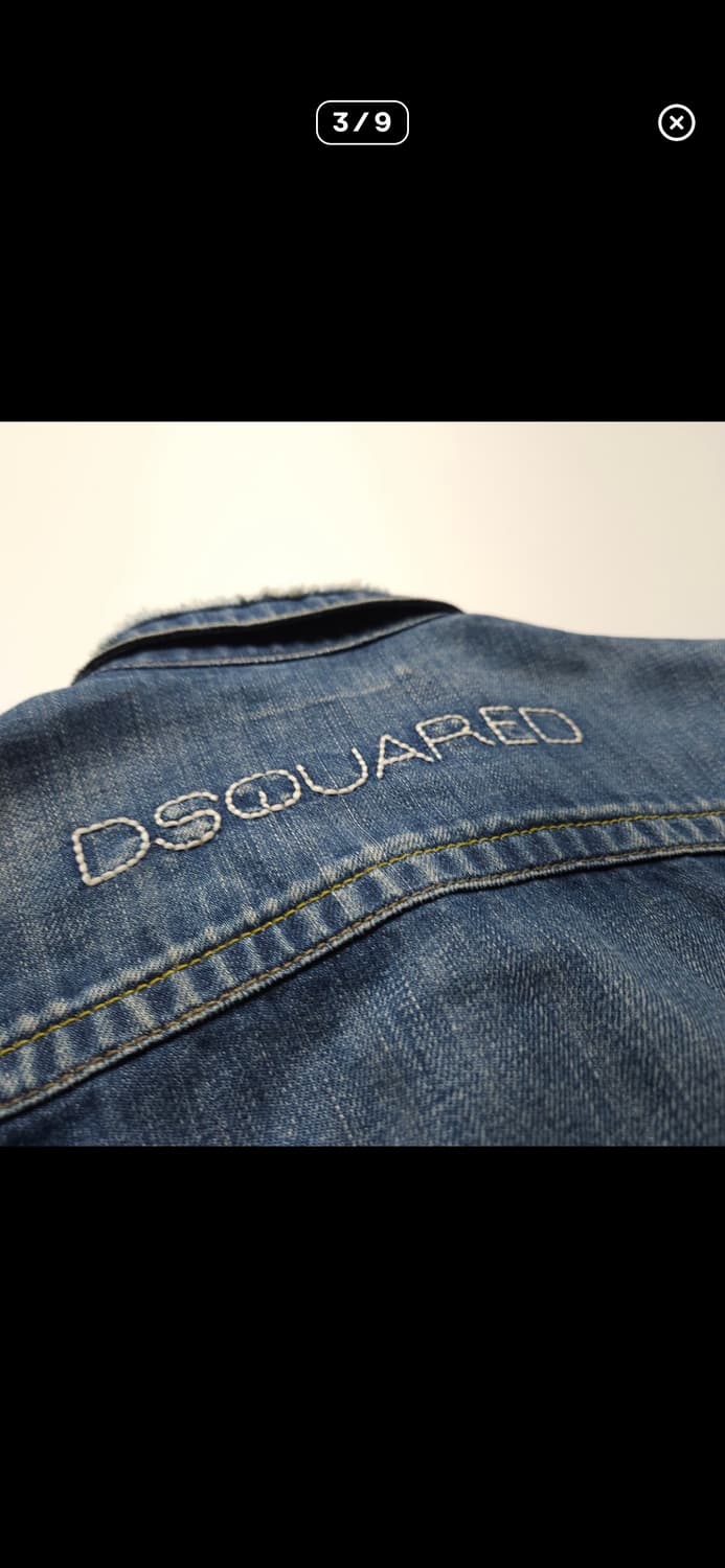 [L] 디스퀘어드2 00‘s 빅로고 디테일 워싱 데님 트러커 자켓 상품이미지3