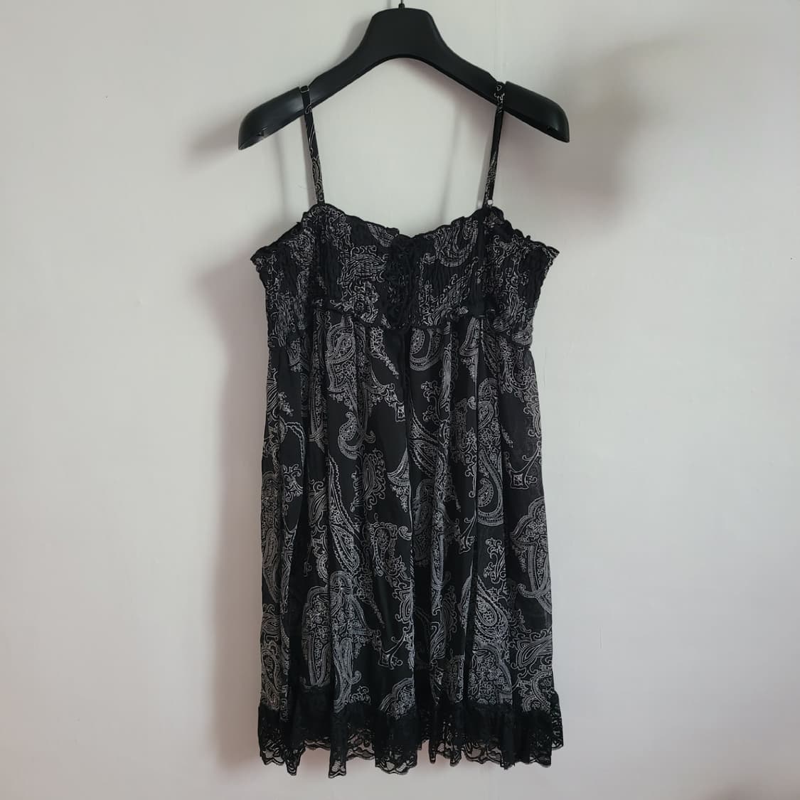 오리엔탈 블랙 아일렛 패턴 원피스 상품이미지2