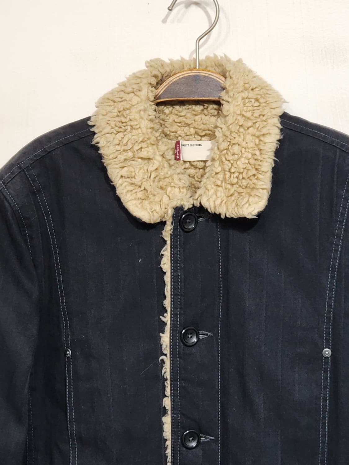 (M) 리바이스 양털 청자켓 블랙 데님자켓 레드탭  상품이미지2