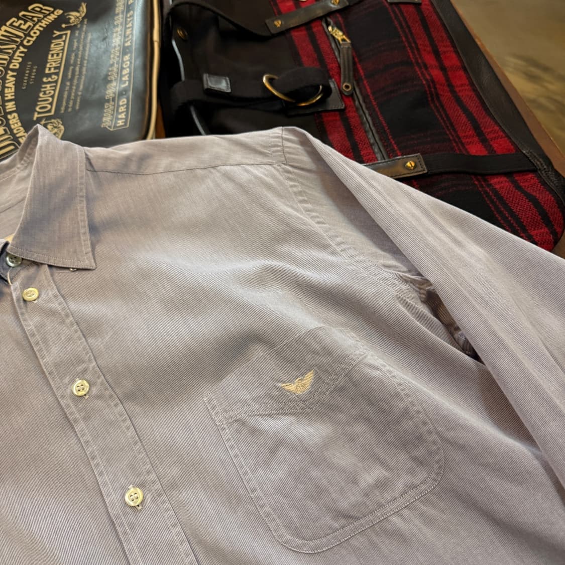 00'S 엠포리오 아르마니 알마니 튀니지 생산 셔츠 XL 상품이미지3
