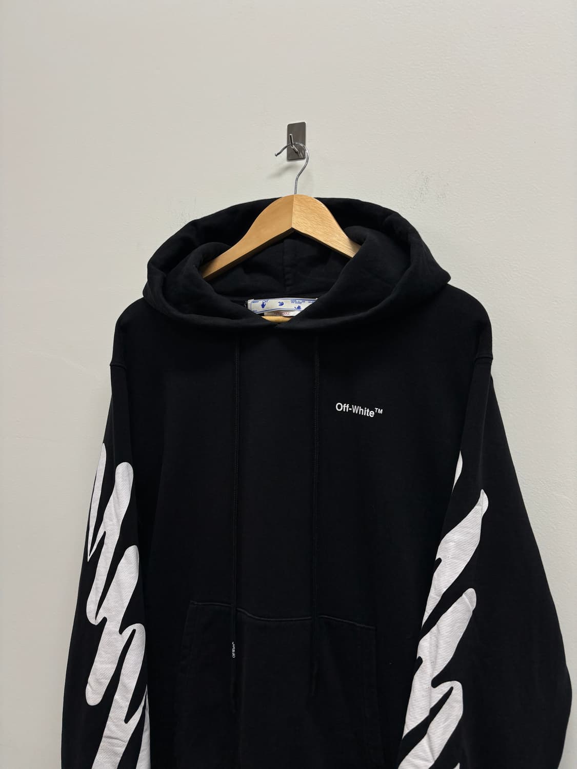 오프화이트 후드티 블랙 M [50904] 상품이미지2
