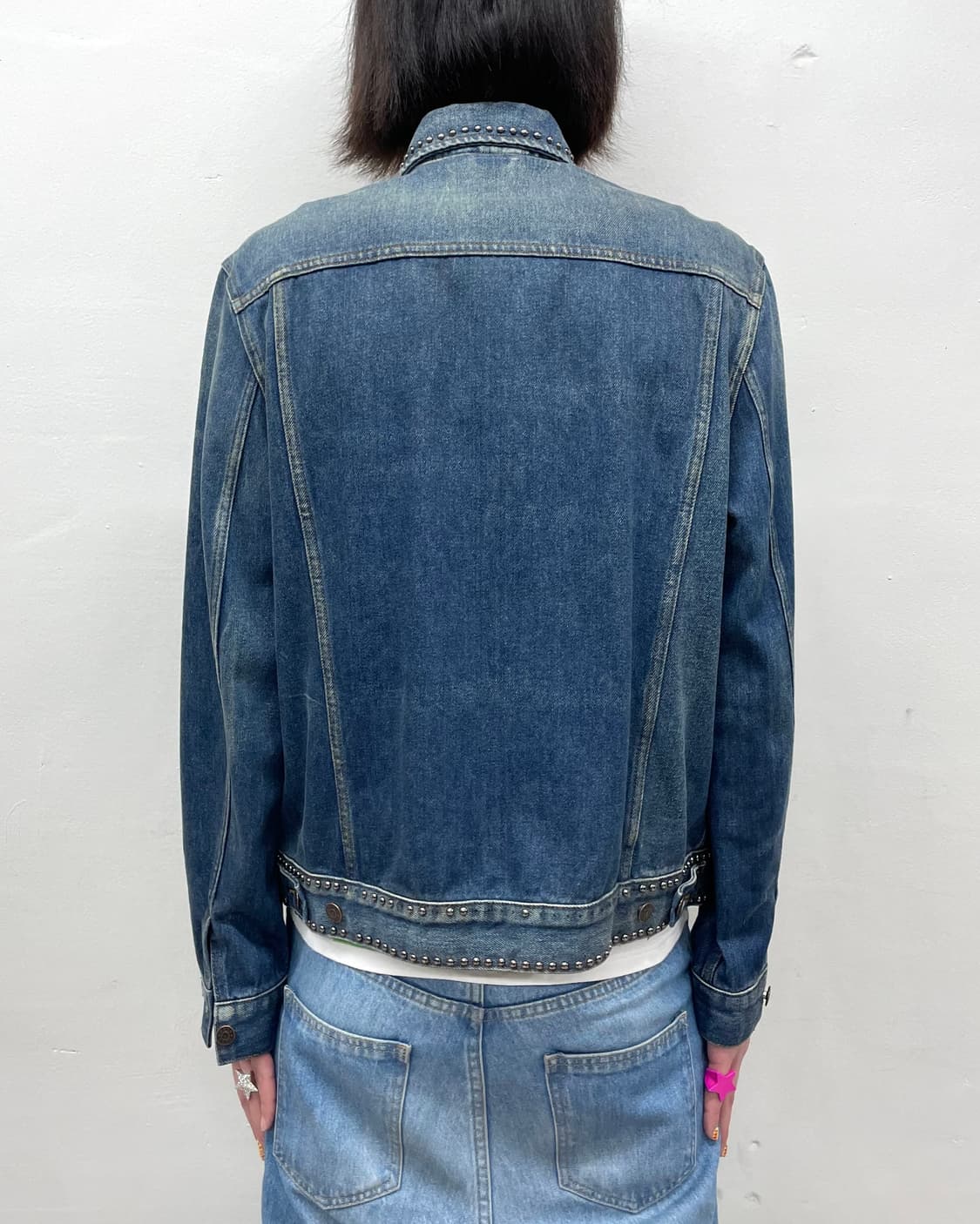 studded cubic denim jacket 상품이미지2