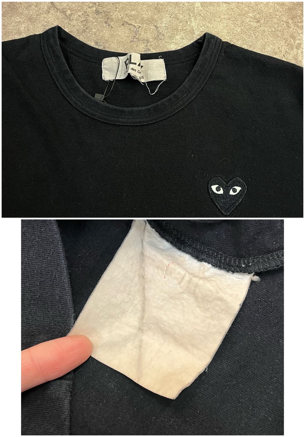 꼼데가르송 반팔티 블랙 L #csz2569 상품이미지4