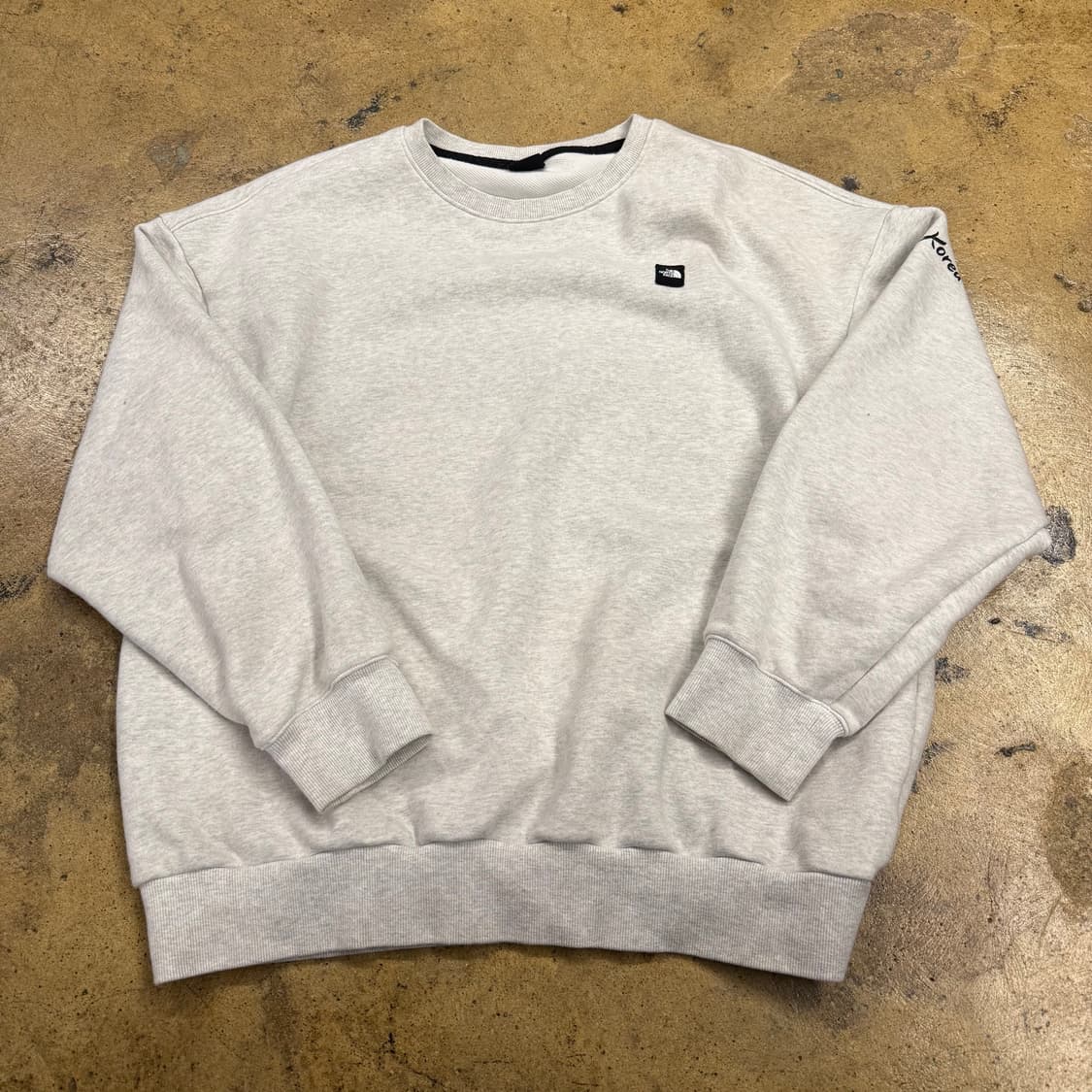 [정품/XXL] 노스페이스 팀코리아 맨투맨 티셔츠 회색  b15 상품이미지4