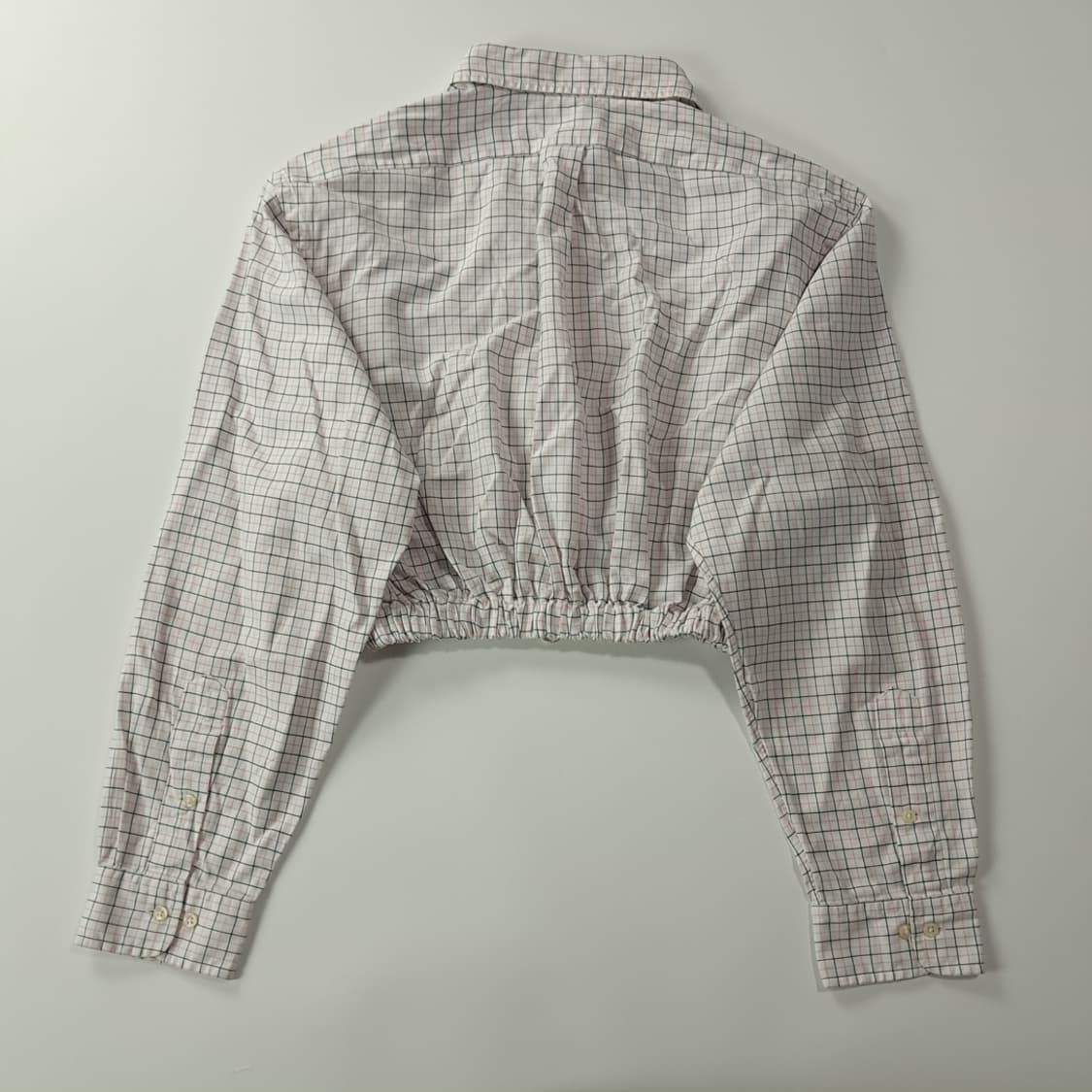 CK332 FREE 폴로 블랙 핑크 마이크로 테터솔 크롭 셔츠 자켓 상품이미지5