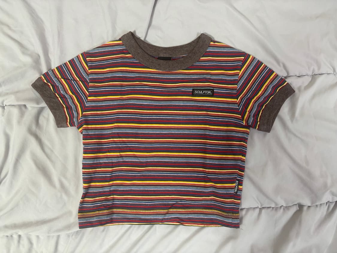 스컬프터 스트라이프 크롭티 상품이미지2