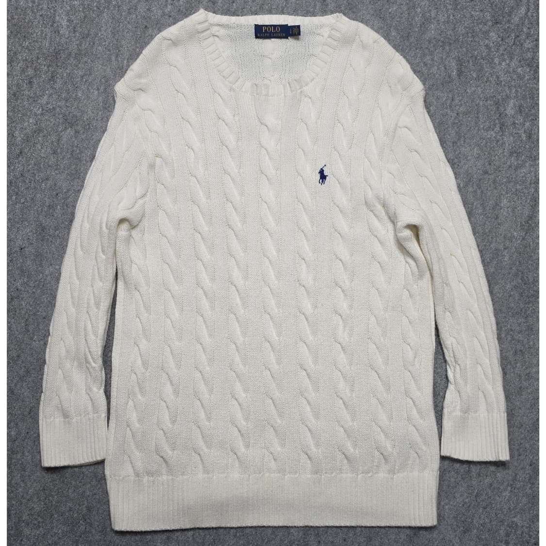 폴로 랄프로렌 꽈배기 케이블 니트 네이비포니 L 상품이미지1