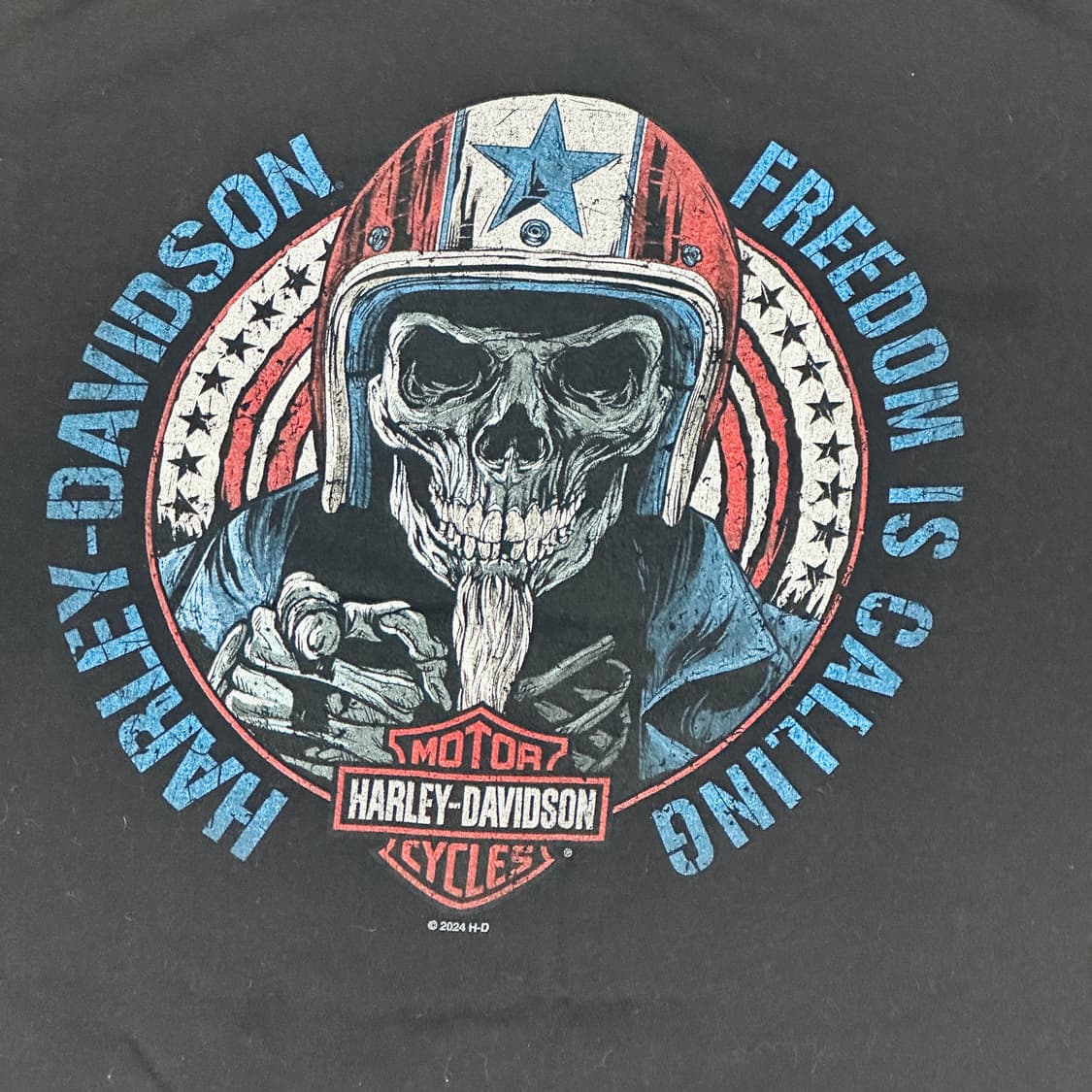 USA 할리 데이비슨 그래픽 반팔 튜블라 티셔츠 L 상품이미지2