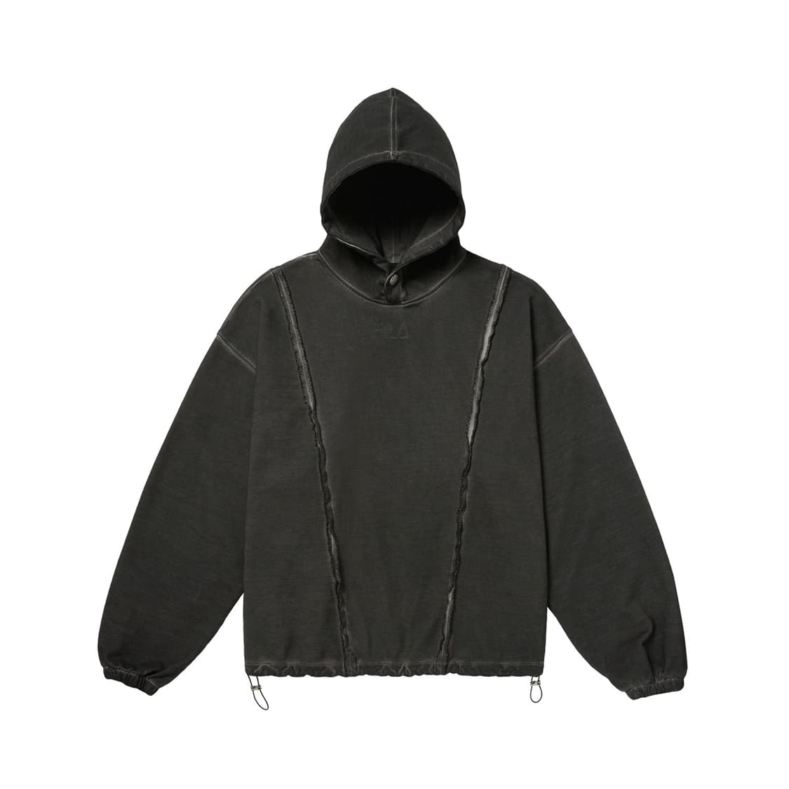 [3] 떠그클럽 X 휠라 스티치 로고 스냅 후드 차콜 그레이 상품이미지1