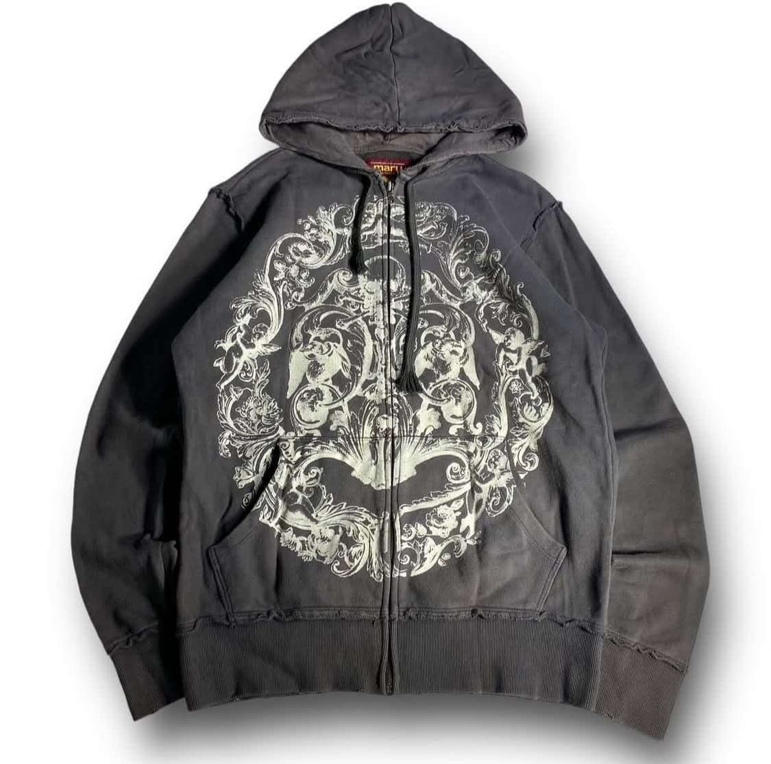 Maru 빈티지 프린팅 후드 집업 상품이미지1