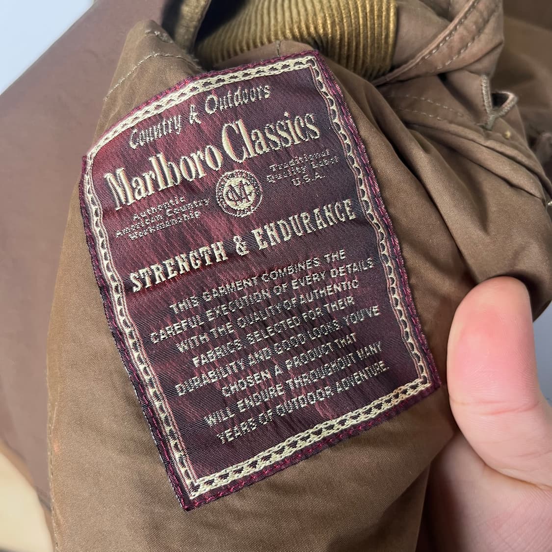 [Marlboro] 90‘s 말보로 클래식 레더카라 롱 코트 상품이미지5
