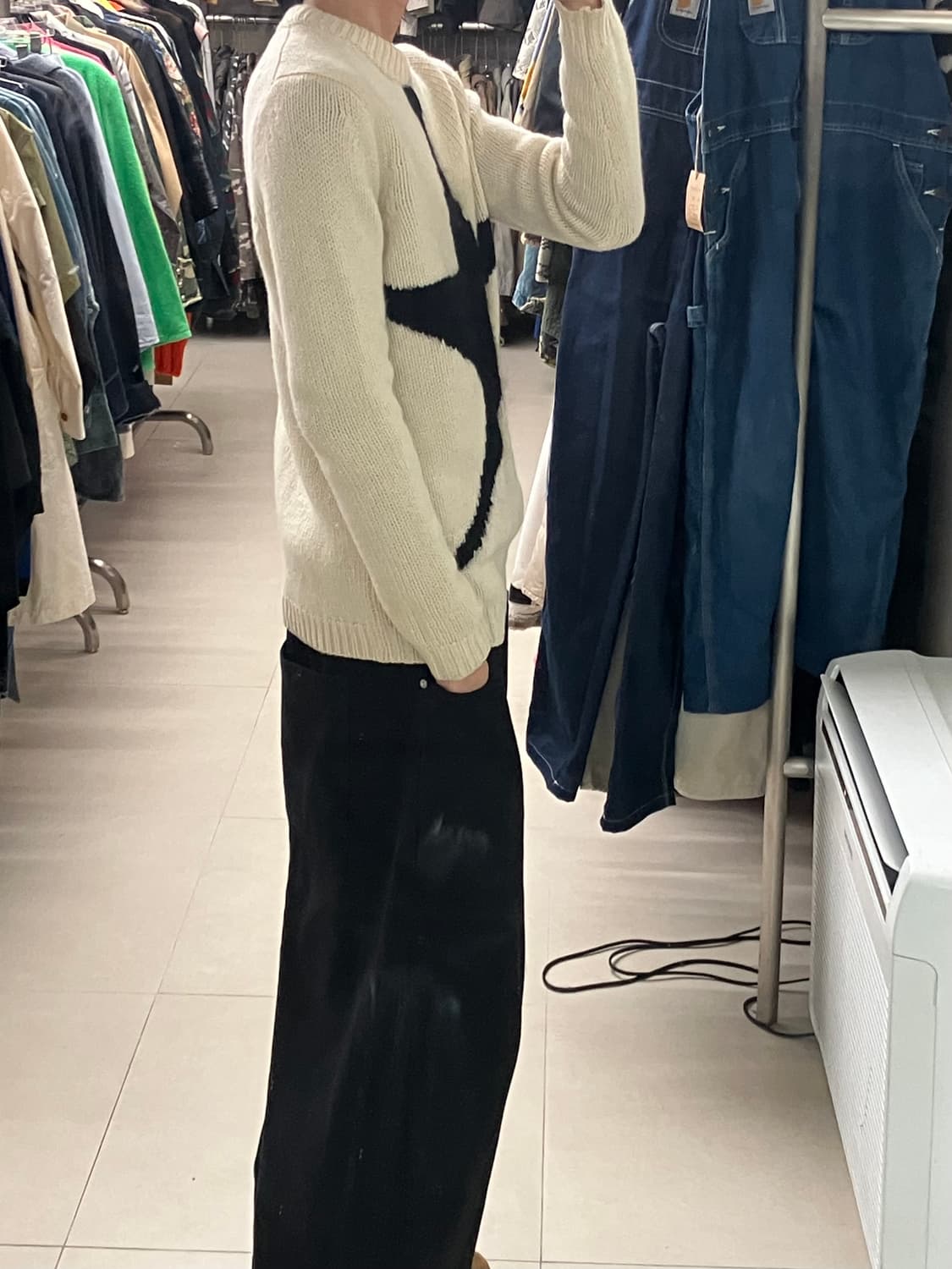 아크네 스튜디오 아이보리 울 니트 스웨터 XXS 상품이미지8