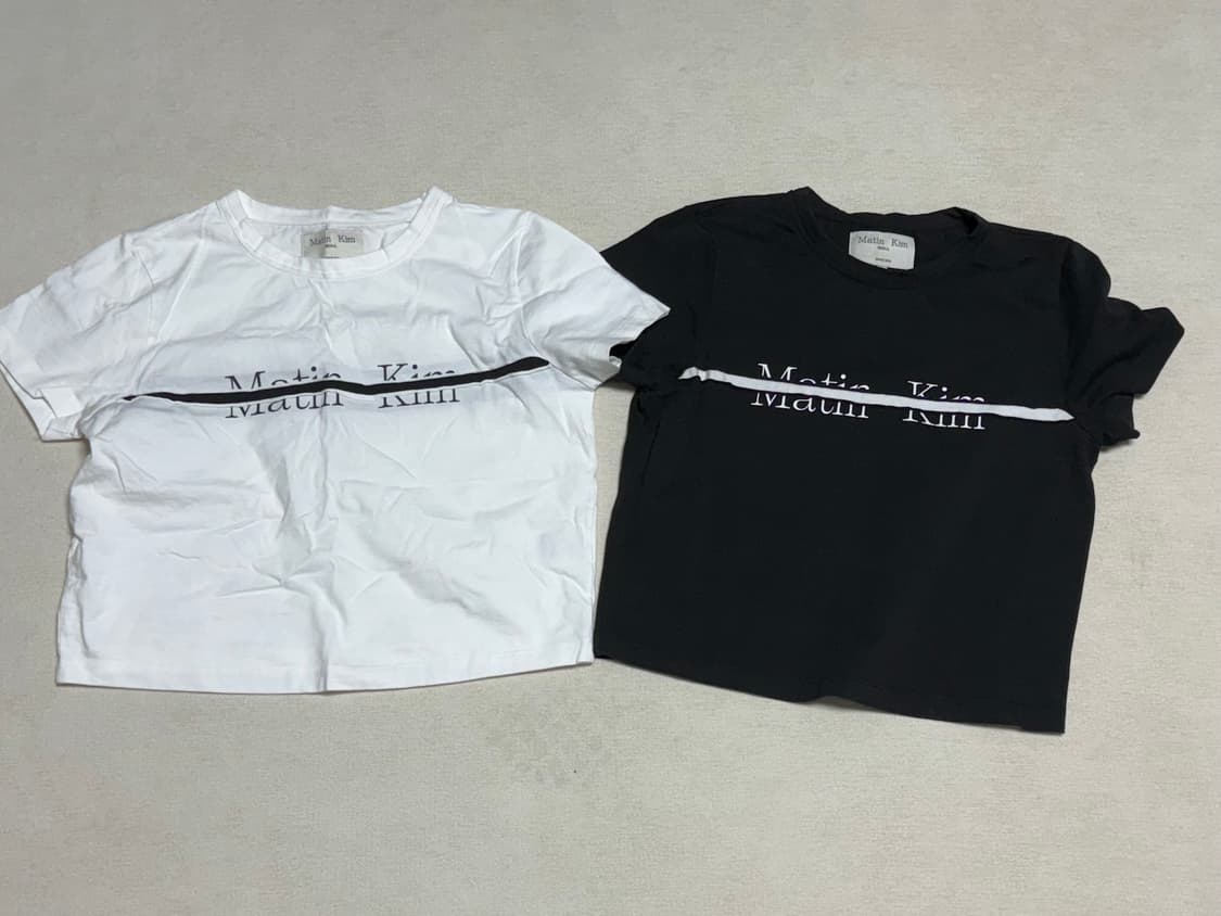 마뗑킴 크롭 반팔(세트구매) 상품이미지1