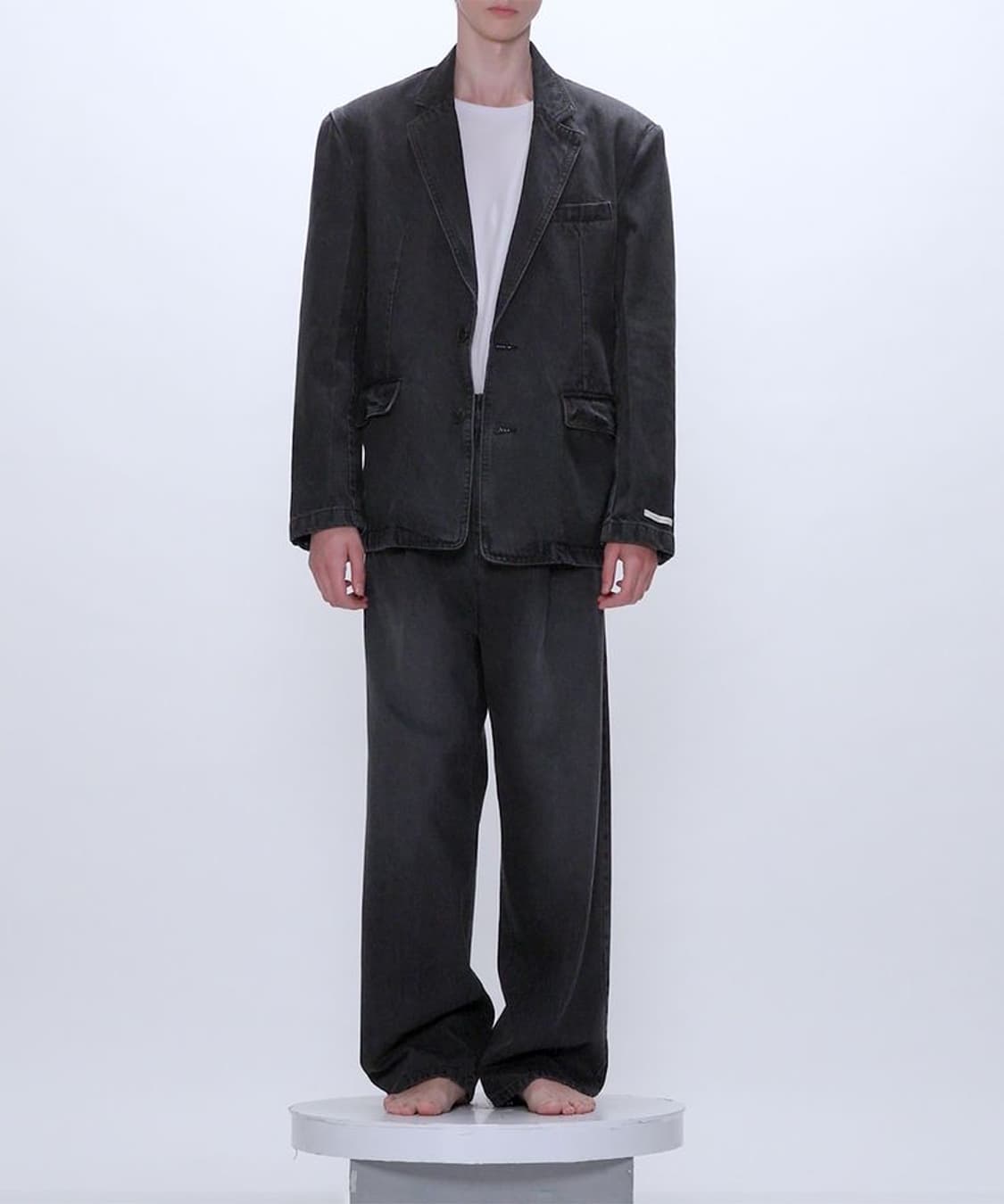 인스턴트펑크 블랙 데님자켓 청자켓 흑청 상품이미지7