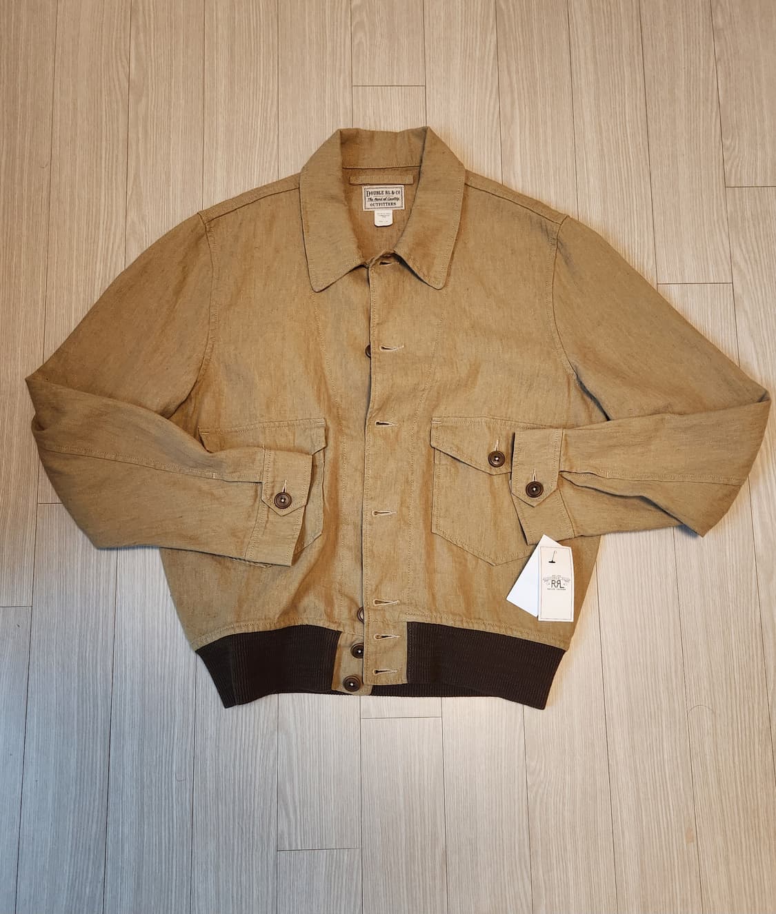 더블알엘 rrl 리넨 코튼 플라이트 자켓 L 상품이미지3