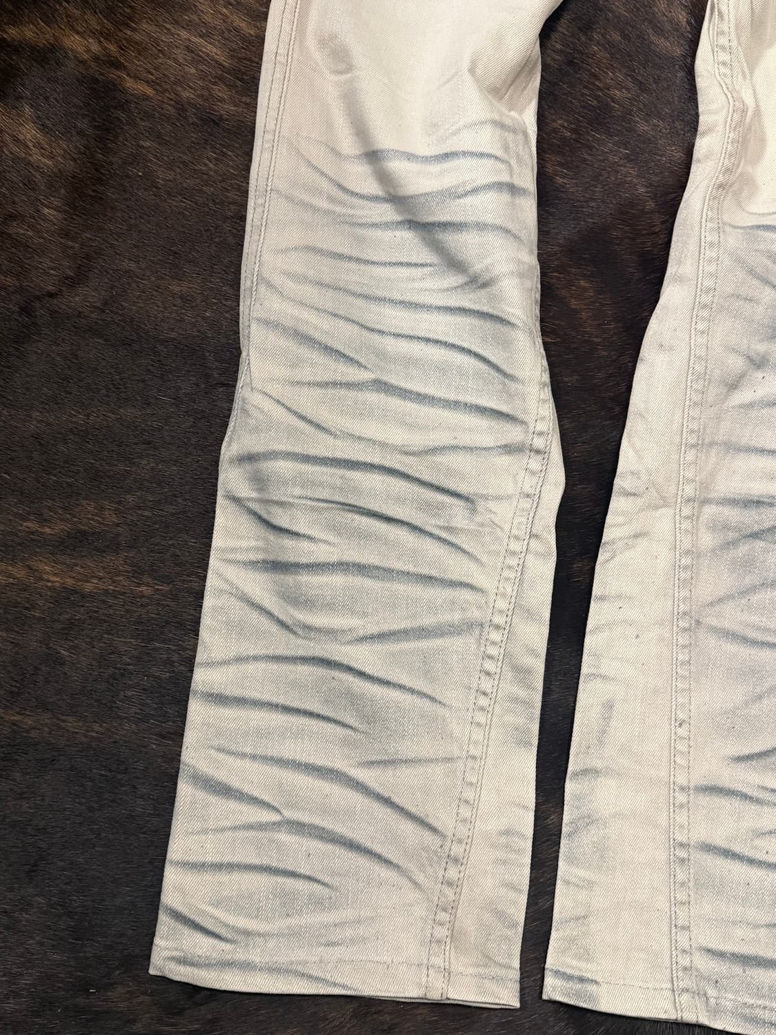 semantic Design Dirty Washing 화이트 데님 진 상품이미지3