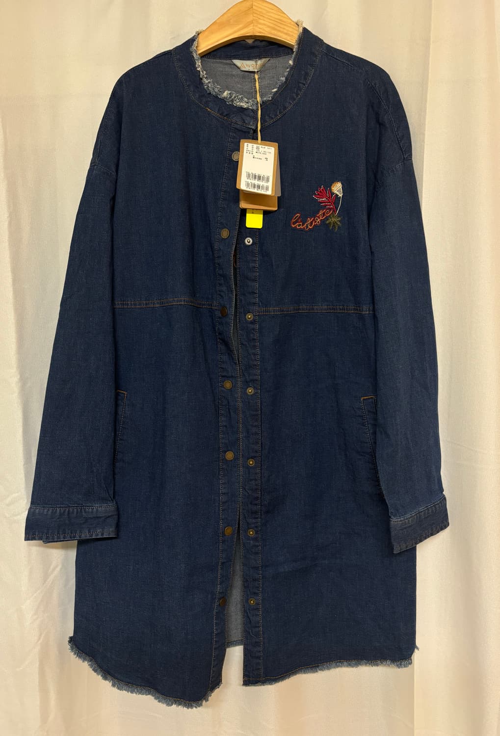 새 상품 ) AV OLIVIA 데님 롱 남방 자켓 105 상품이미지1