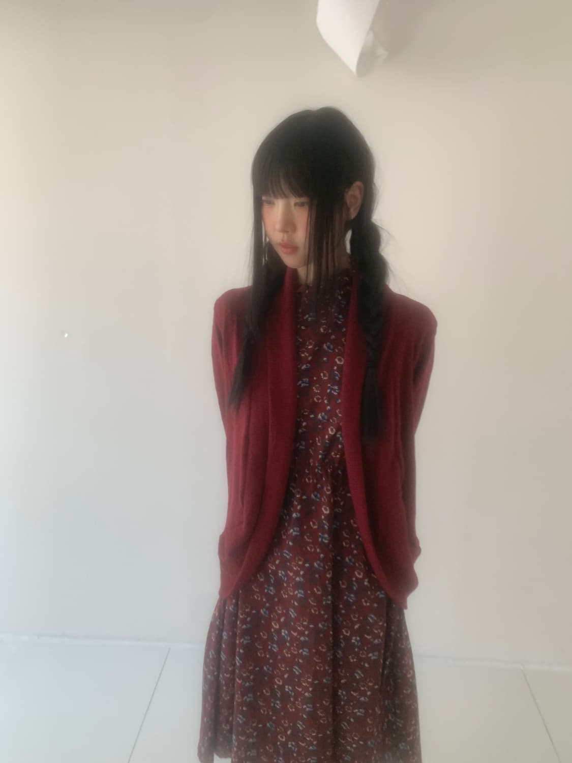 Robe loose cardigan(red) 상품이미지6