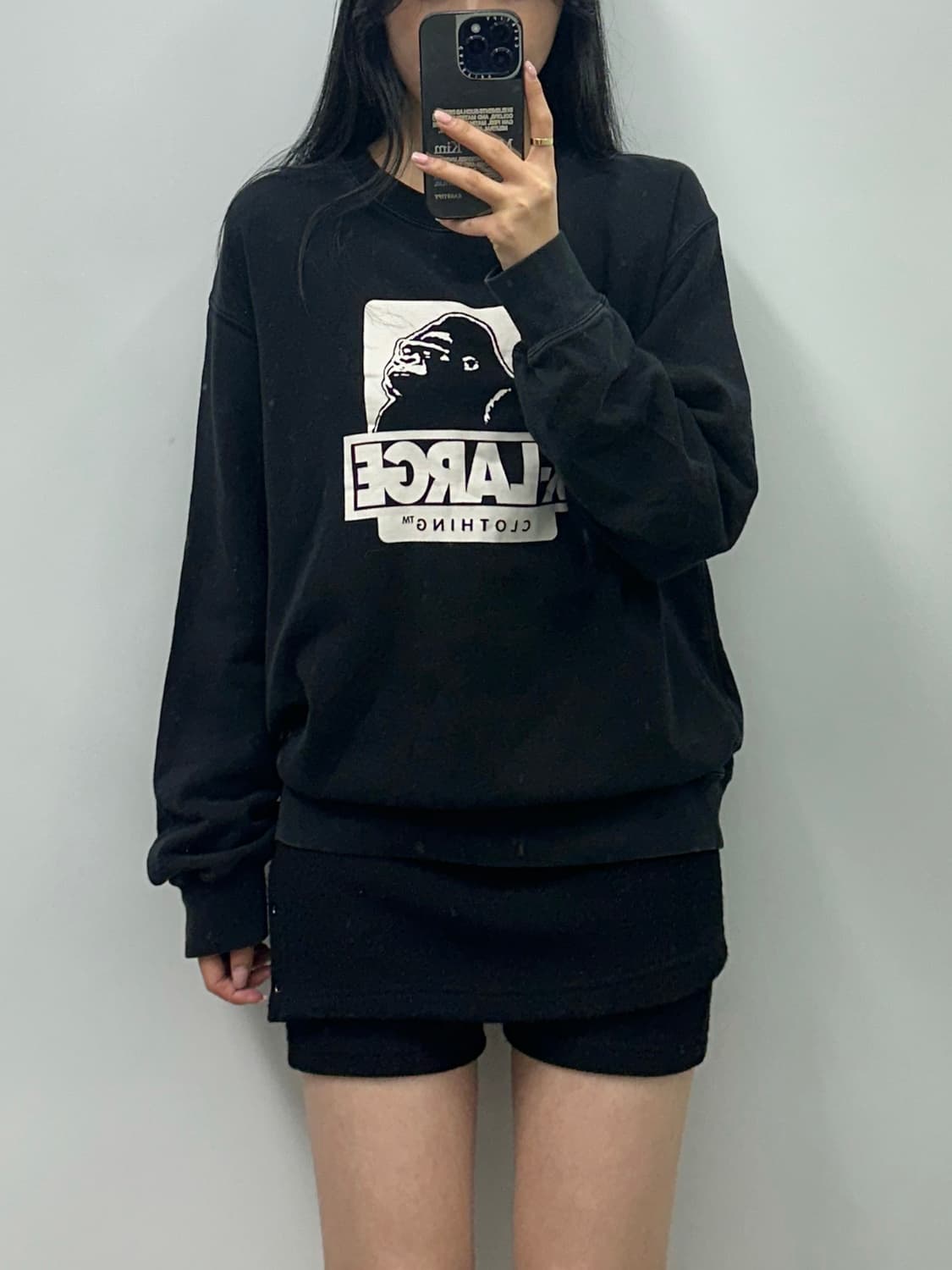 X-large 엑스라지 고릴라 블랙 맨투맨 상품이미지1