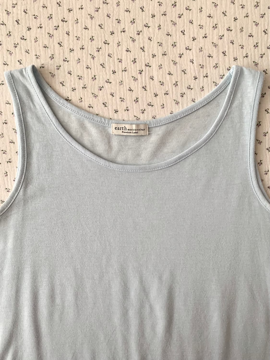 어스뮤직 프리미엄 라벨 하늘 슬리브리스 상품이미지2