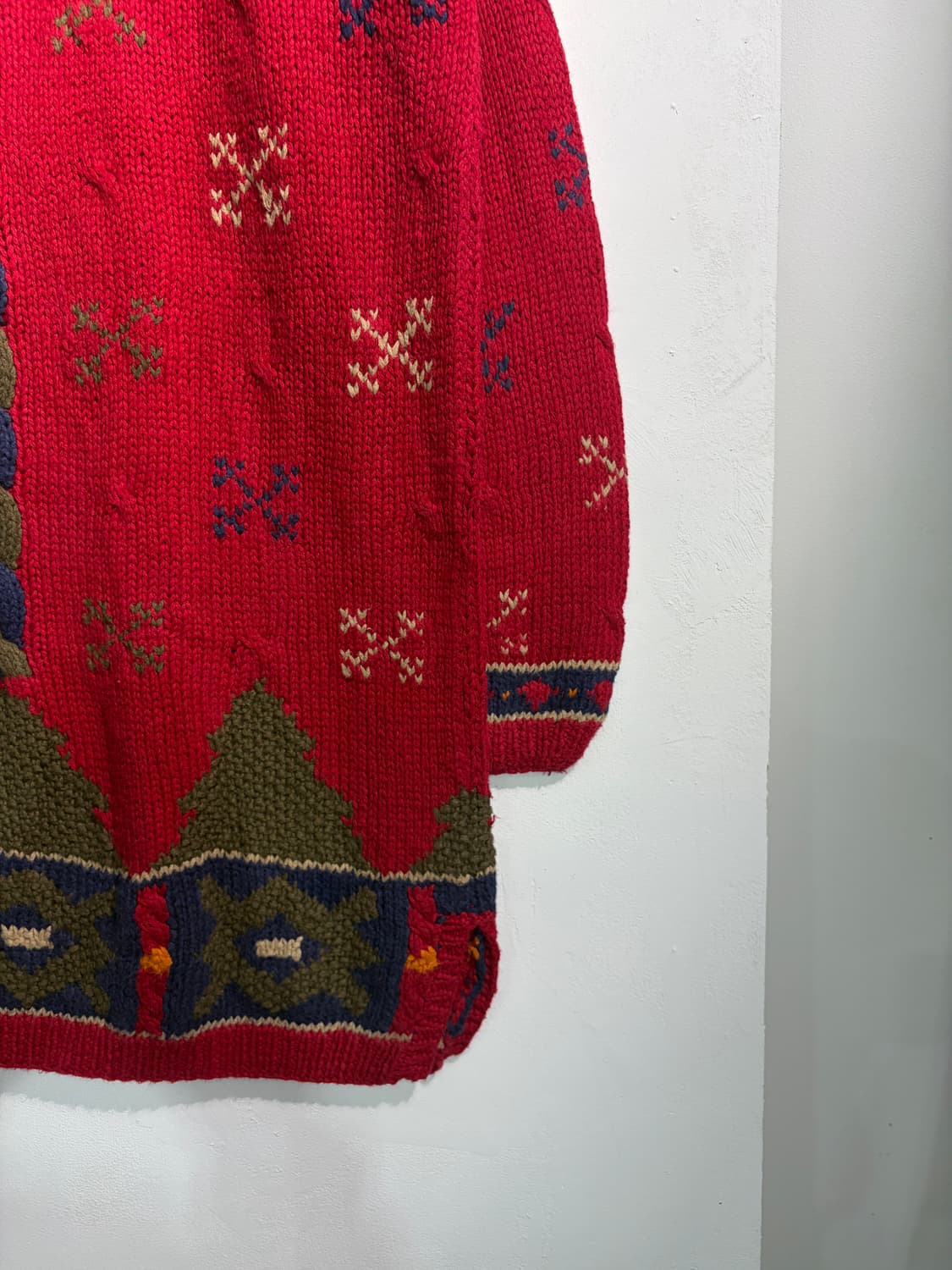 U.S.A. 크리스마스 라미&코튼 어글리니트 원피스 핸드니트  상품이미지5