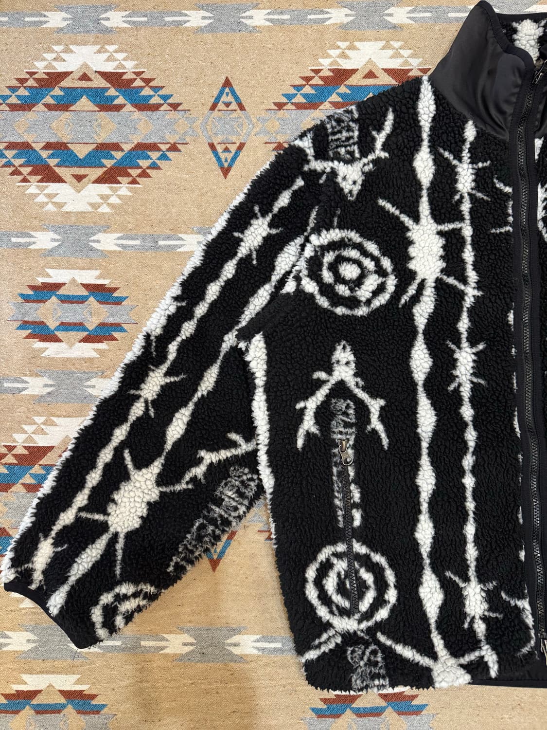 [M] 슈프림 x 남이서팔 플리스 자켓 블랙 상품이미지2