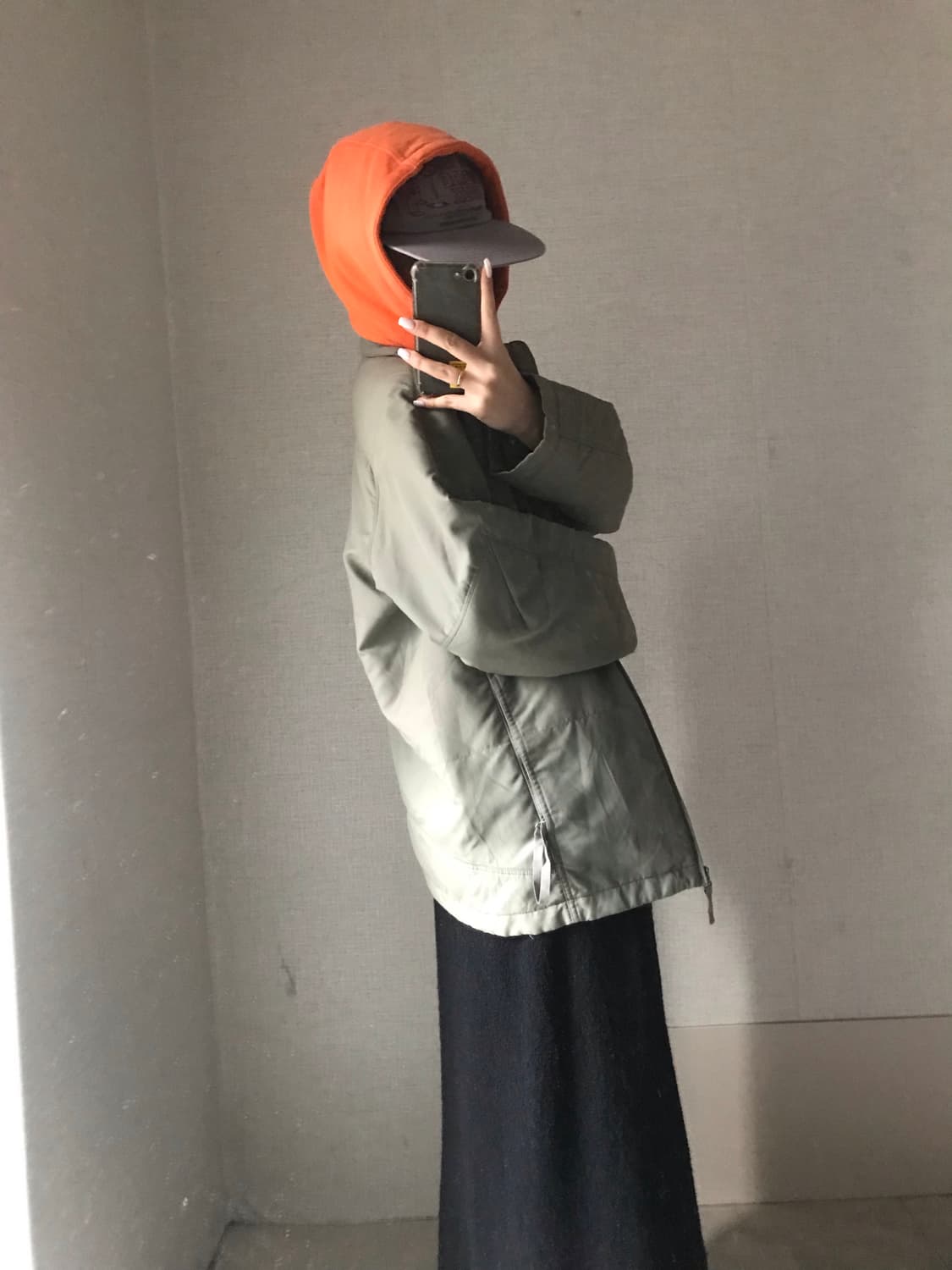 나이키 00s 카키 패딩 자켓 상품이미지2