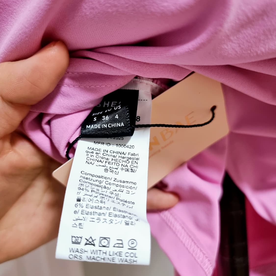 SHEIN 쉬인 셔링 스판 원피스 (44~55/표기S) 택달린 새상품 상품이미지10