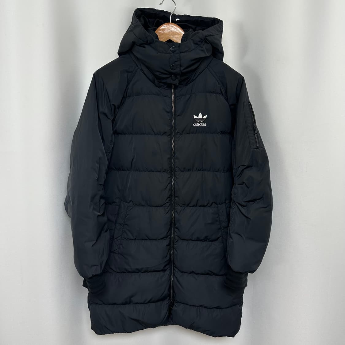  아디다스 불꽃 여자 롱패딩 점퍼 검정 XS 상품이미지1