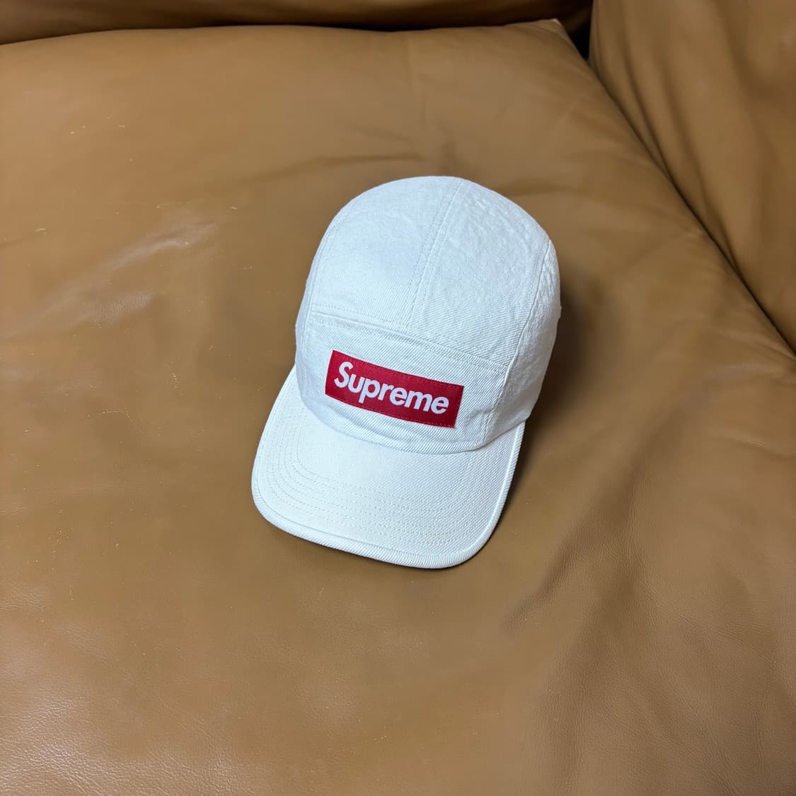 슈프림 캠프캡 모자 박스로고 23SS 데님 내츄럴 상품이미지1
