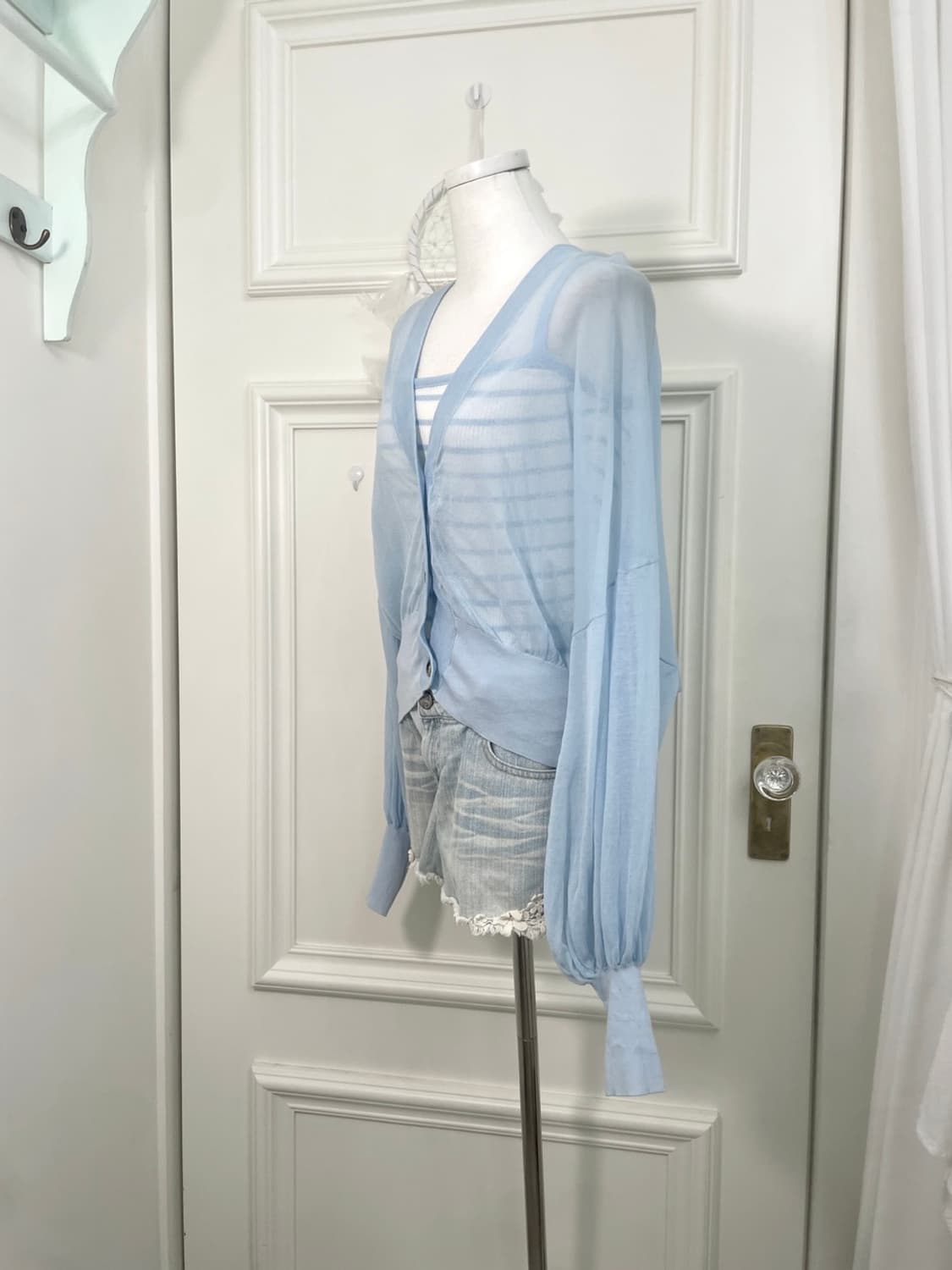 sky blue summer cardigan&stripe summer s 상품이미지2