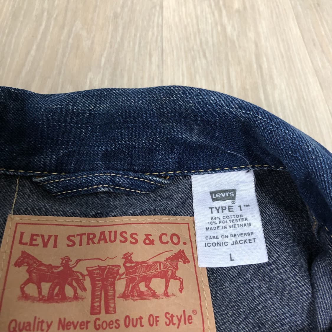 (L & 32) 리바이스 Levi's 타입원 TYPE-1 데님 자켓 팬츠 상품이미지5