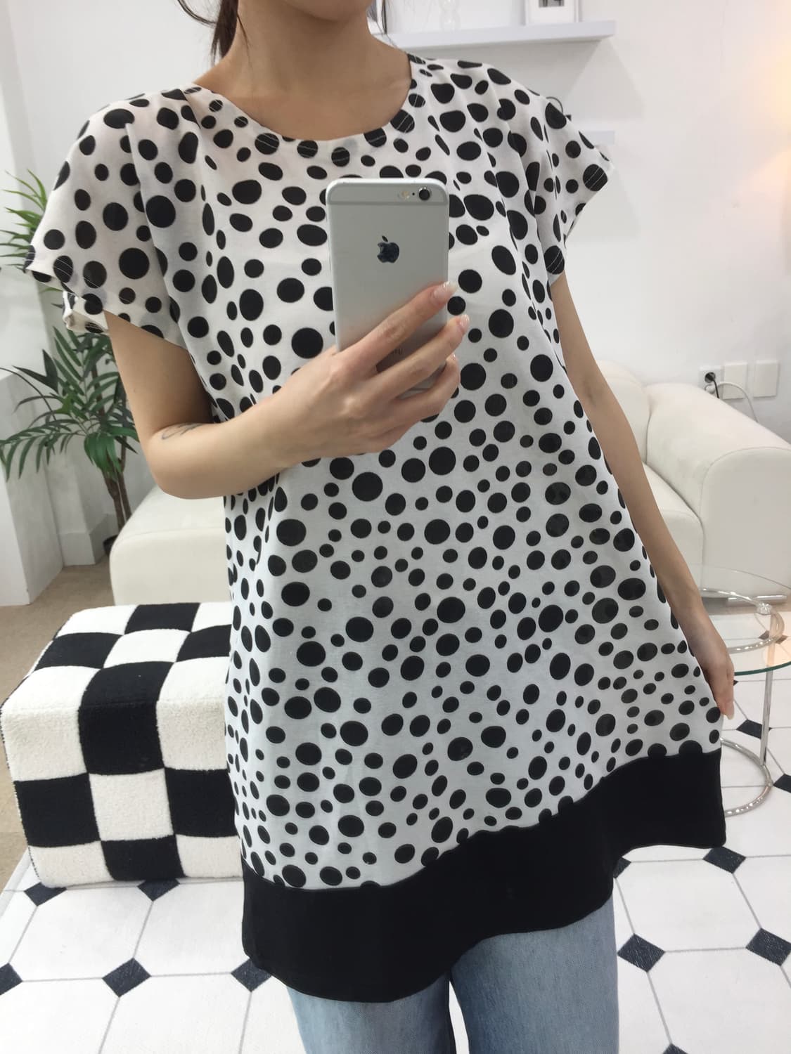 도트 레이어드 원피스 상품이미지7