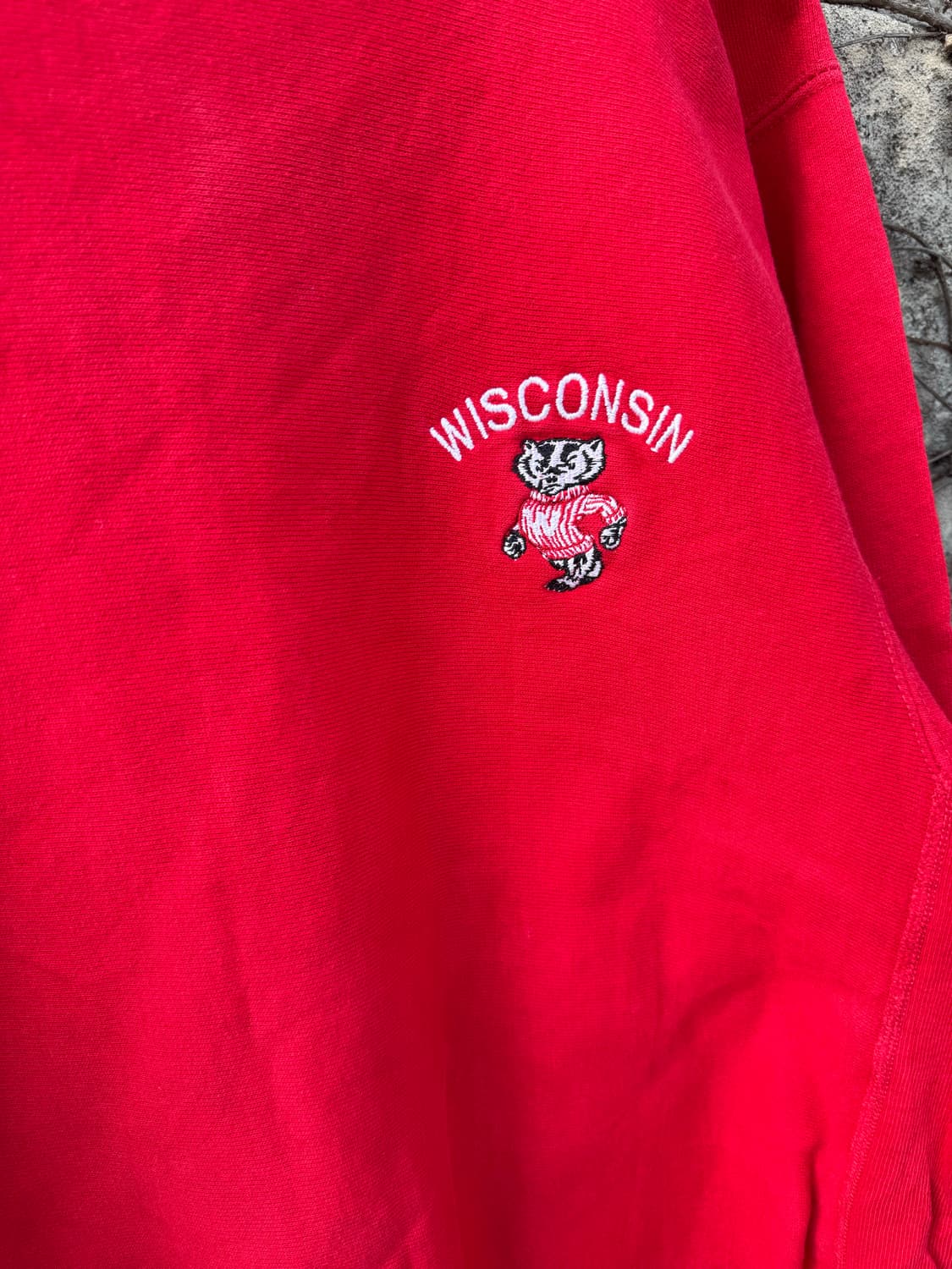 90s 챔피온 usa 빈티지 리버스위브 자수 스웻 셔츠 맨투맨 레드 상품이미지5