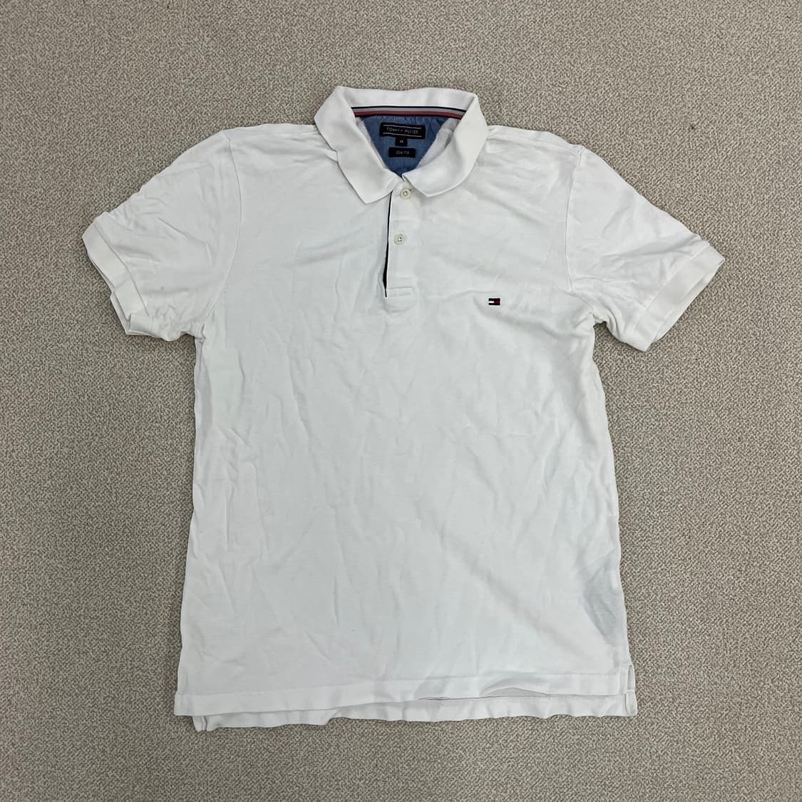 M 타미힐피거 슬림핏 카라 반팔 티셔츠 0209M1 상품이미지1