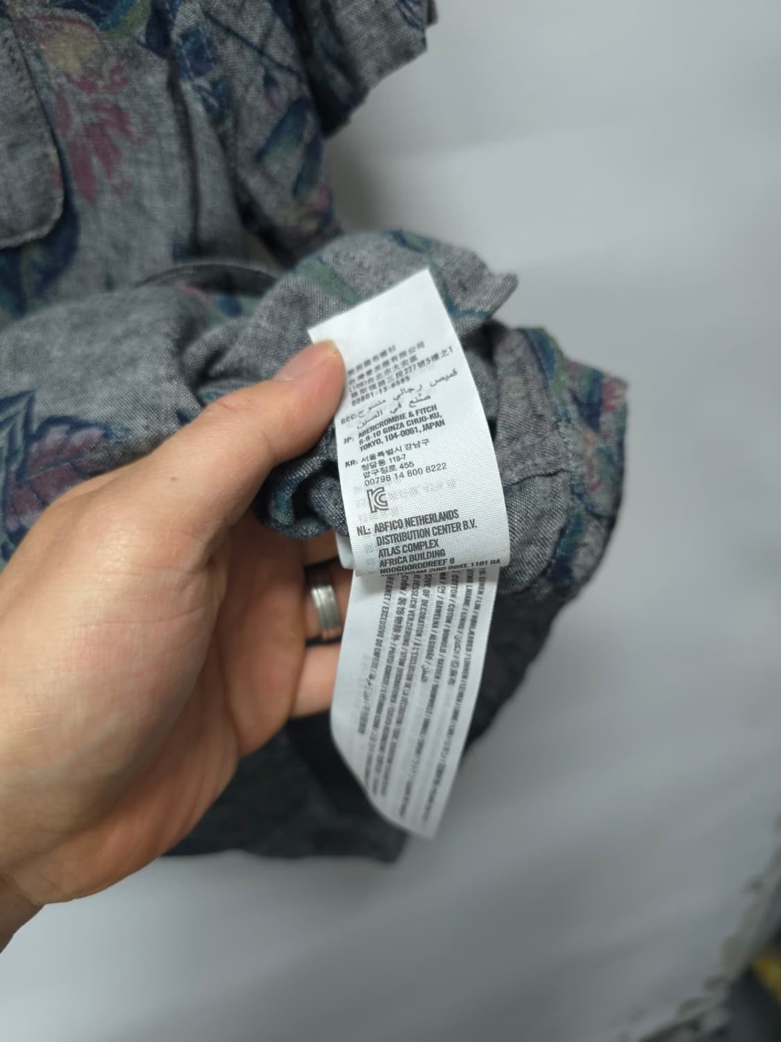 홀리스터 남성 린넨 혼방 보태니컬 패턴 반팔 셔츠 (100) 상품이미지7