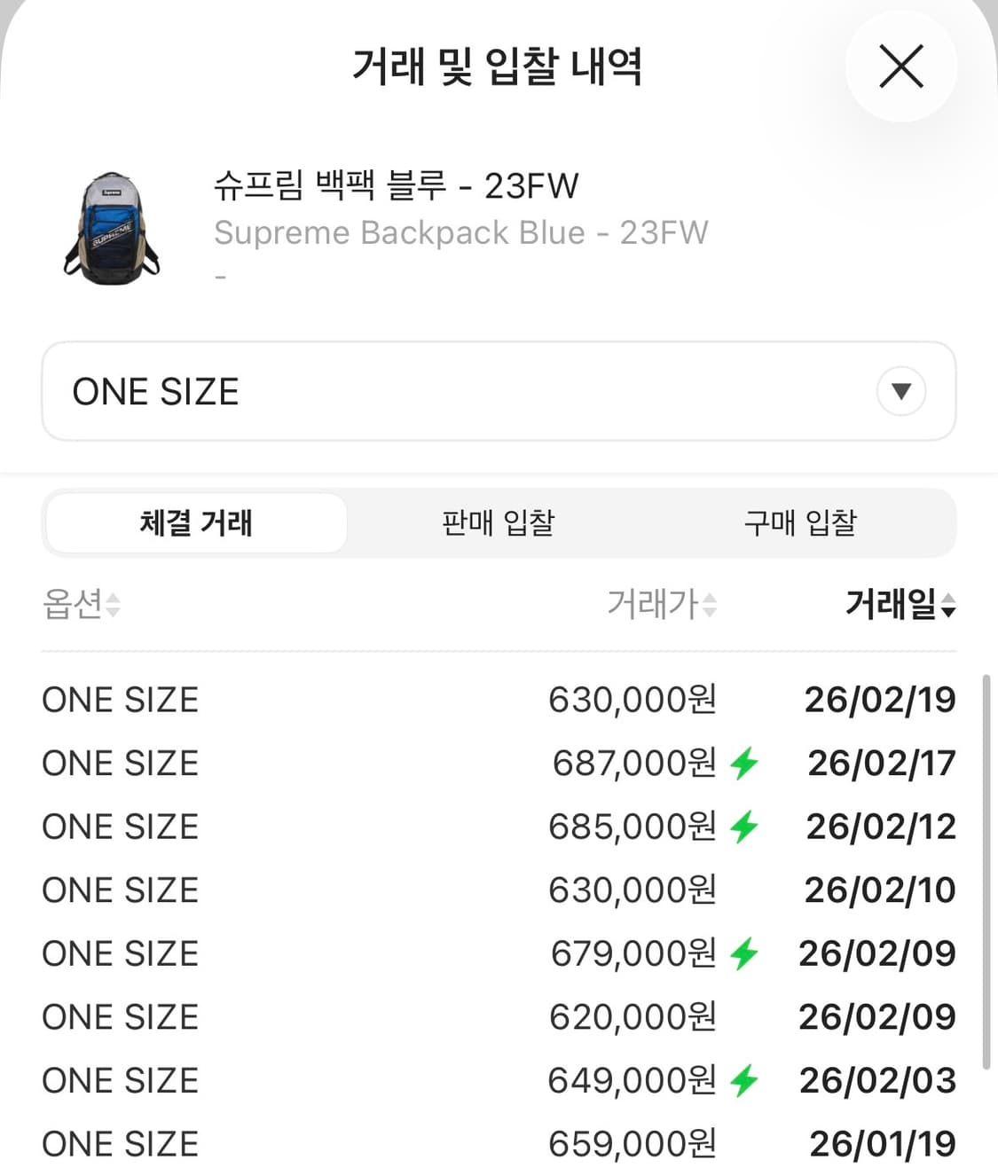 [1회착] 슈프림 백팩 블루 23FW 상품이미지8