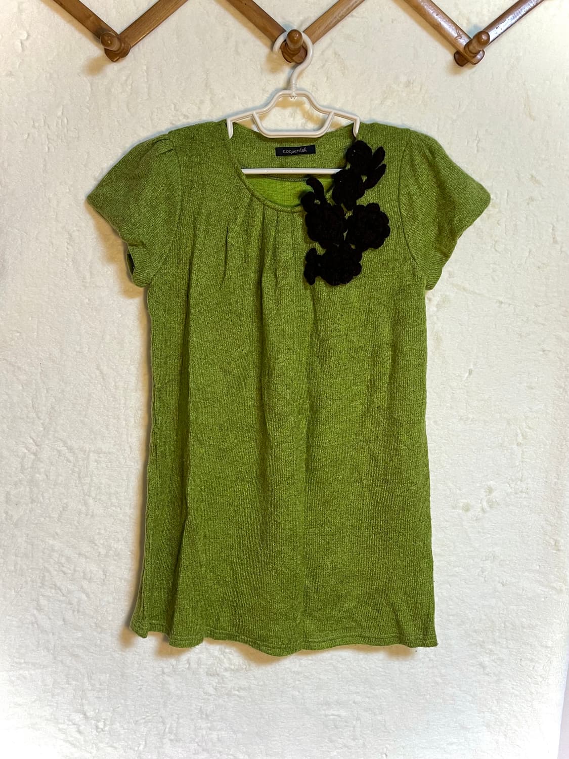 빈티지 모리걸 니트 반팔 원피스 상품이미지1